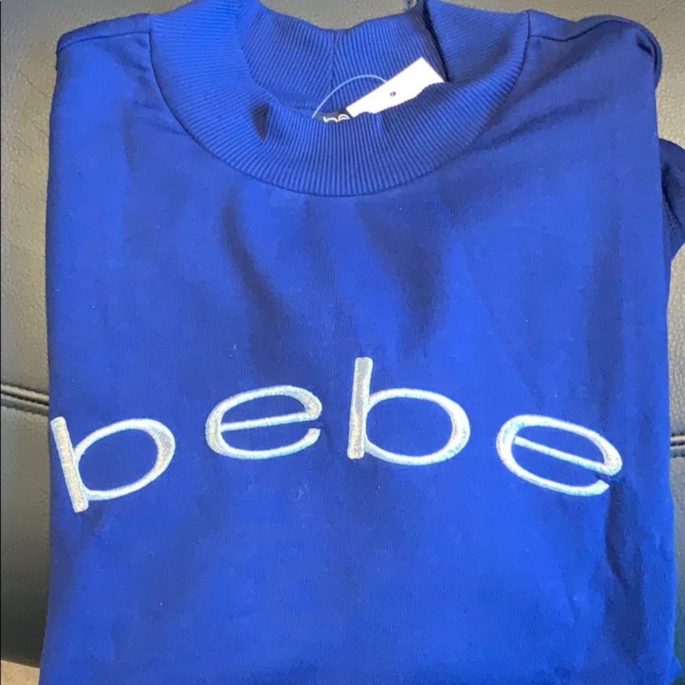 NWT- BeBe Navy Crewneck Sweatshirt XL